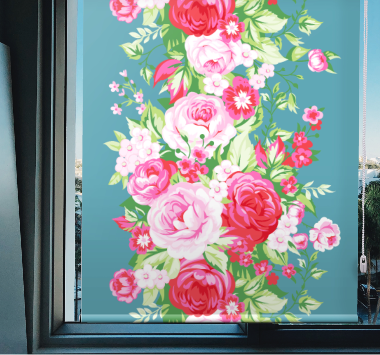 Rollo Fenster Blumen rosen und blüten - TenStickers