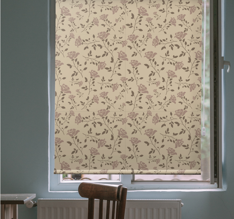 Rollo Fenster Blumen subtile botanische merkmale - TenStickers
