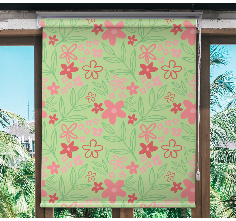 Rollo Fenster Blumen und Pflanzen bezauberndes blumenthema - TenStickers