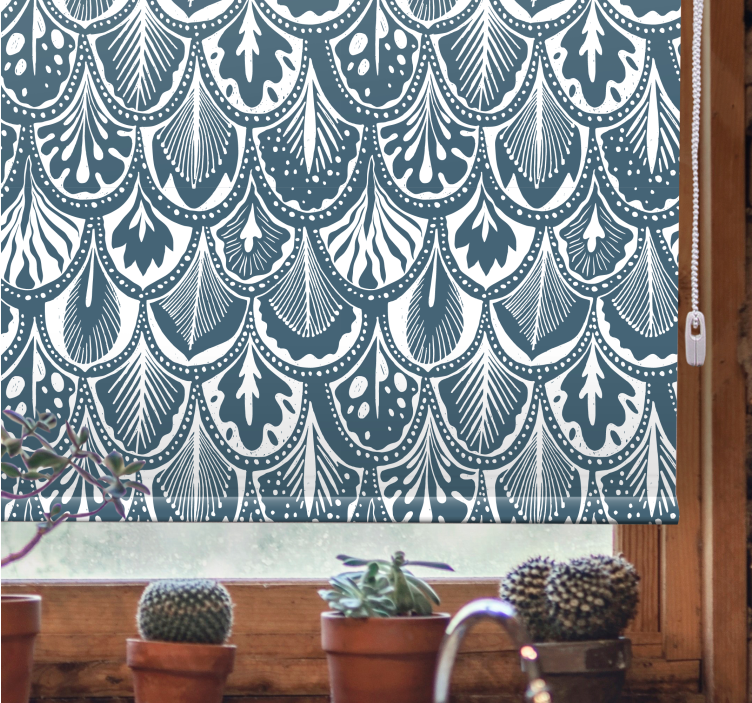 Rollo Fenster Blumen und Pflanzen blattmuster-design - TenStickers