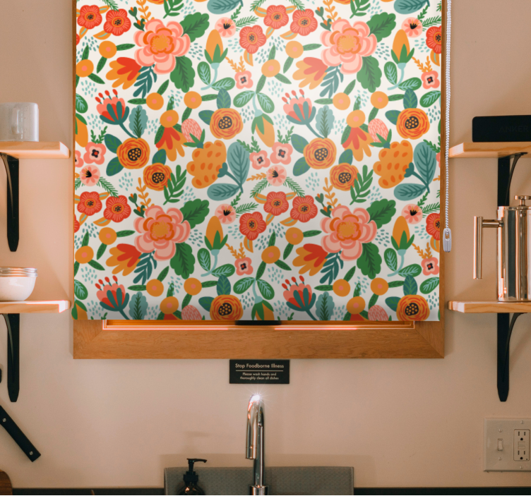 Rollo Fenster Blumen und Pflanzen blumenarrangement-design - TenStickers