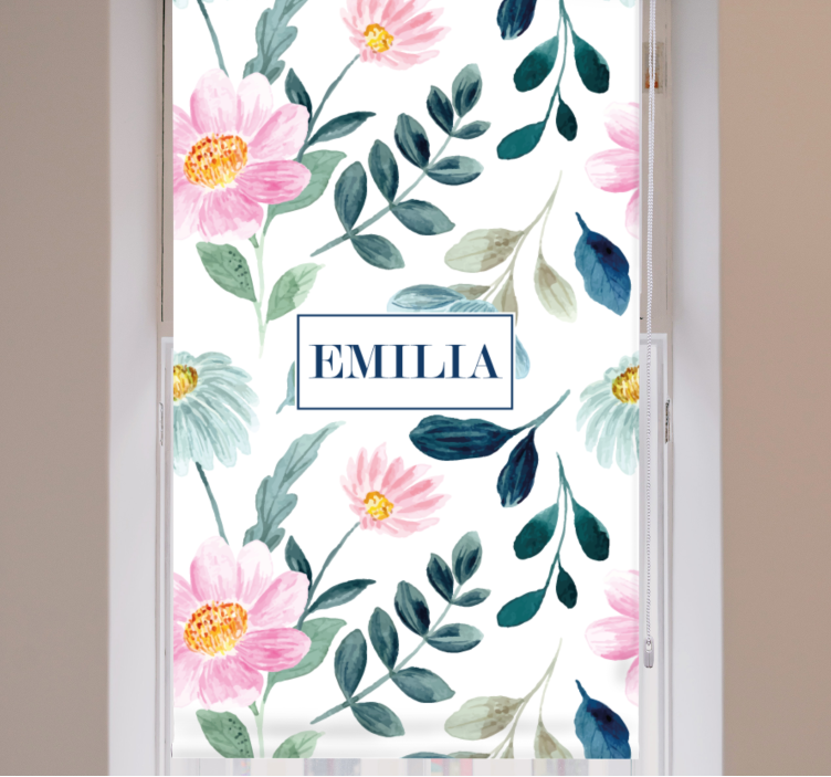 Rollo Fenster Blumen und Pflanzen blumenblüte mit namen - TenStickers