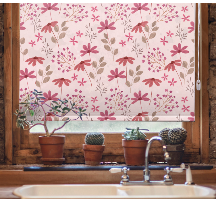 Rollo fenster blumen und pflanzen botanische freude - TenStickers