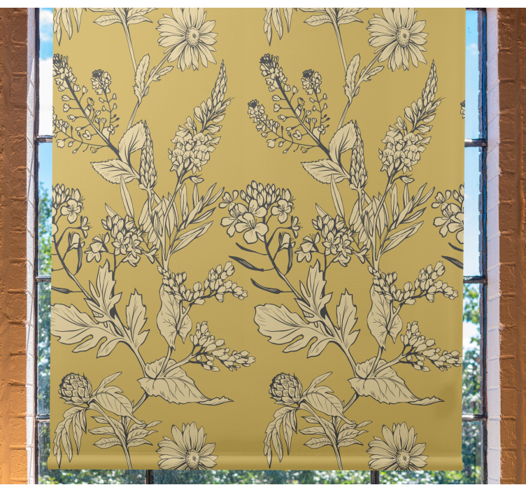 Rollo Fenster Blumen und Pflanzen botanisches blumenthema - TenStickers