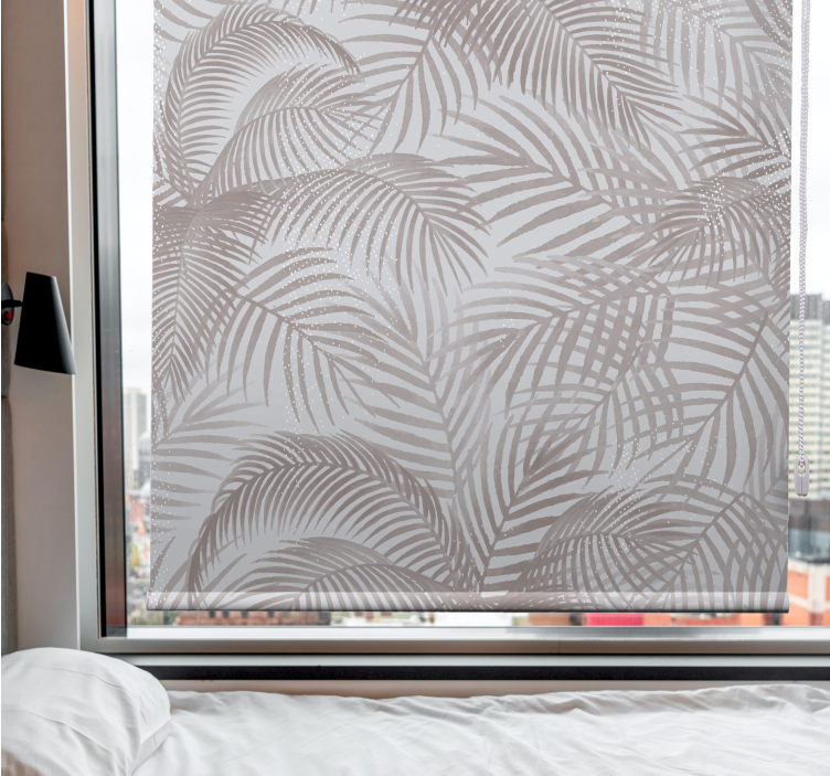 Rollo Fenster Blumen und Pflanzen elegantes palmblatt - TenStickers