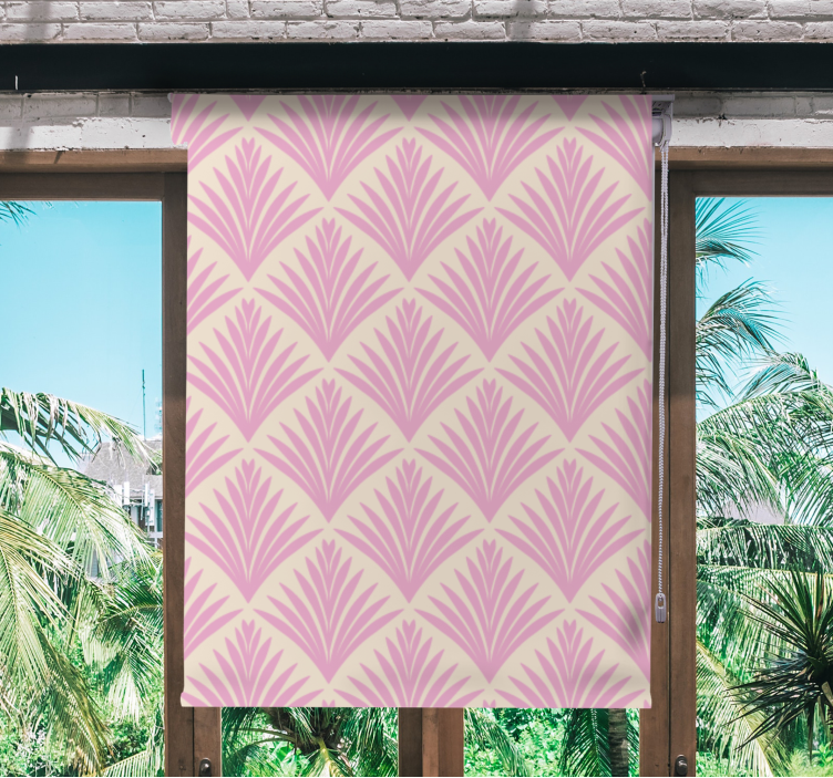 Rollo Fenster Blumen und Pflanzen elegantes palmenmuster - TenStickers
