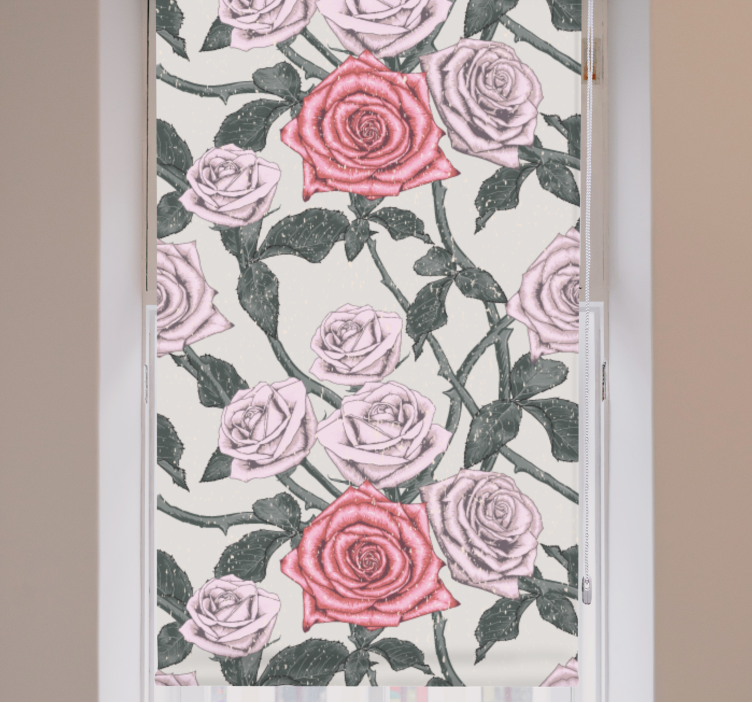 Rollo Fenster Blumen und Pflanzen elegantes rosenarrangement - TenStickers