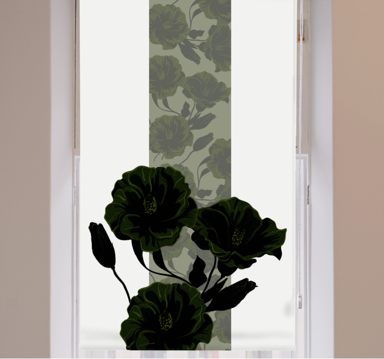 Rollo Fenster Blumen und Pflanzen grünes rosenarrangement - TenStickers