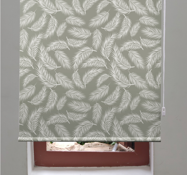 Rollo fenster blumen und pflanzen im blattmuster design - TenStickers
