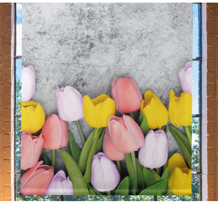 Rollo Fenster Blumen und Pflanzen lebendige tulpenblüte - TenStickers