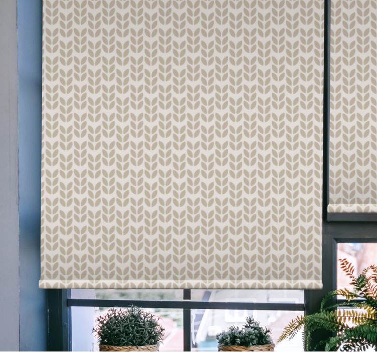 Rollo fenster blumen und pflanzen mit blattmuster - TenStickers