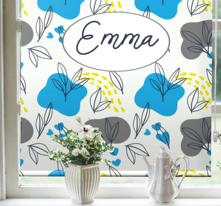 Rollo fenster blumen und pflanzen nach wunsch - TenStickers