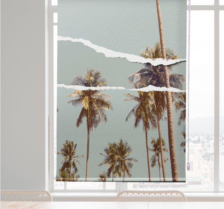 Rollo Fenster Baum palmen-sommer-design - TenStickers