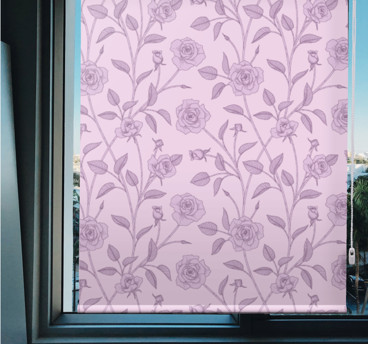 Rollo Fenster Blumen und Pflanzen rosenblumenmuster - TenStickers