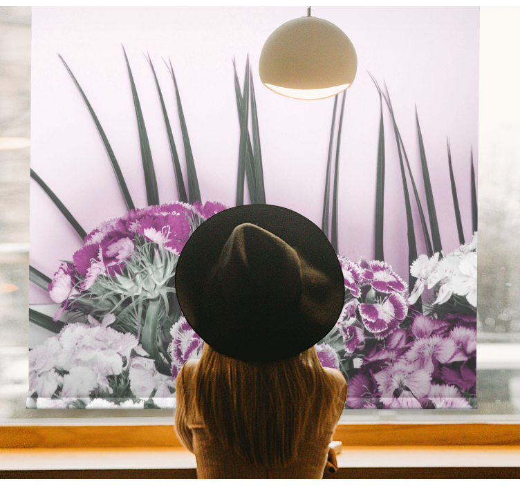 Rollo fenster blumen und pflanzen schönes blumenarrangement - TenStickers