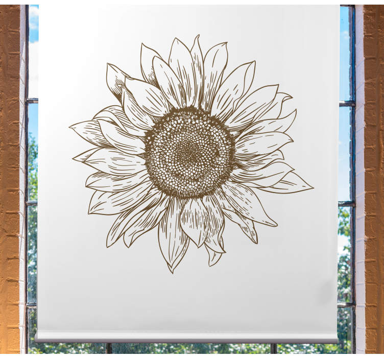 Rollo Fenster Blumen und Pflanzen sonnenblumen-design - TenStickers
