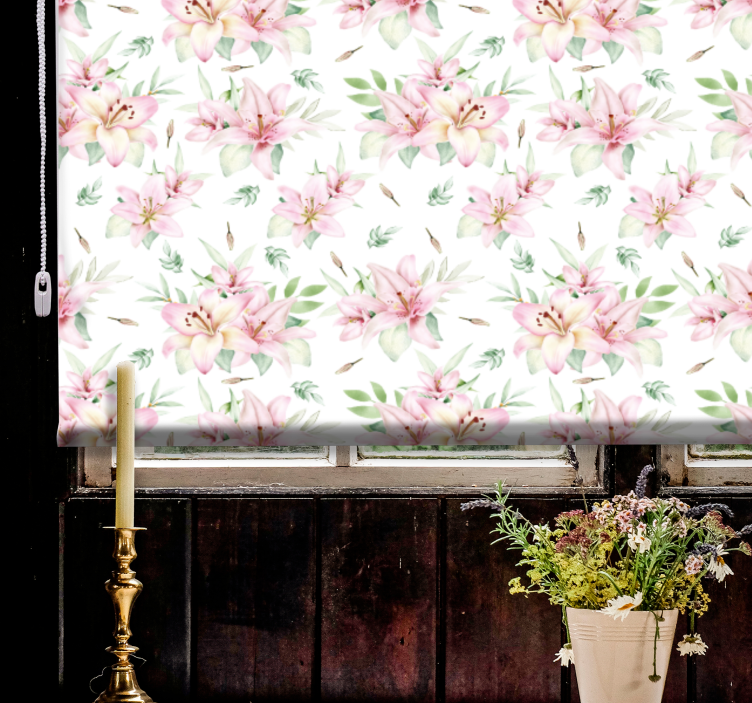 Rollo Fenster Blumen und Pflanzen üppige florale muster - TenStickers