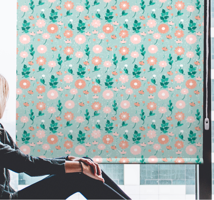 Rollo Fenster Jugendzimmer pfirsichfarbene blüten - TenStickers