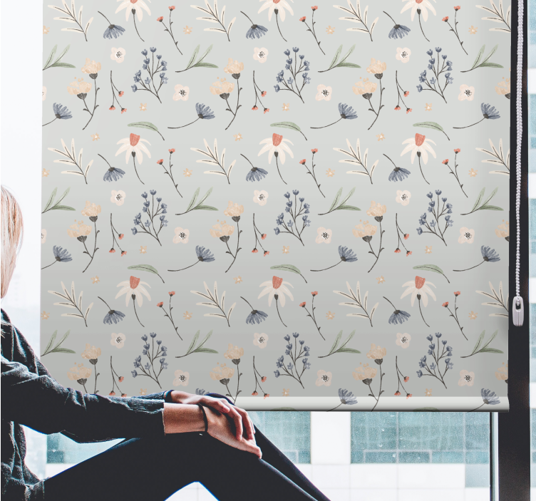 Rollo Fenster Blumen empfindliche elemente - TenStickers