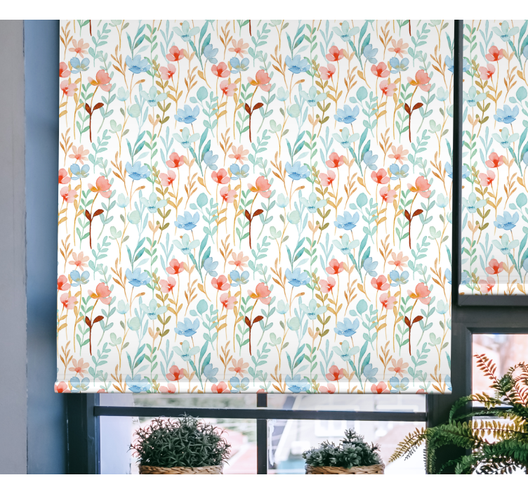 Rollo Fenster Blumen und Pflanzen zartes botanisches thema - TenStickers