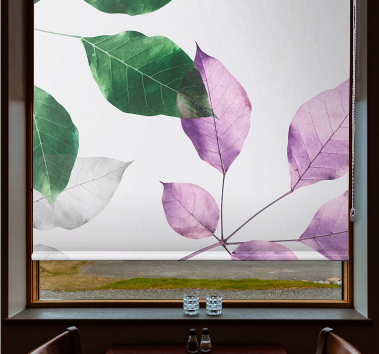 Rollo Fenster Blumenmuster lebendige Blattmuster - TenStickers