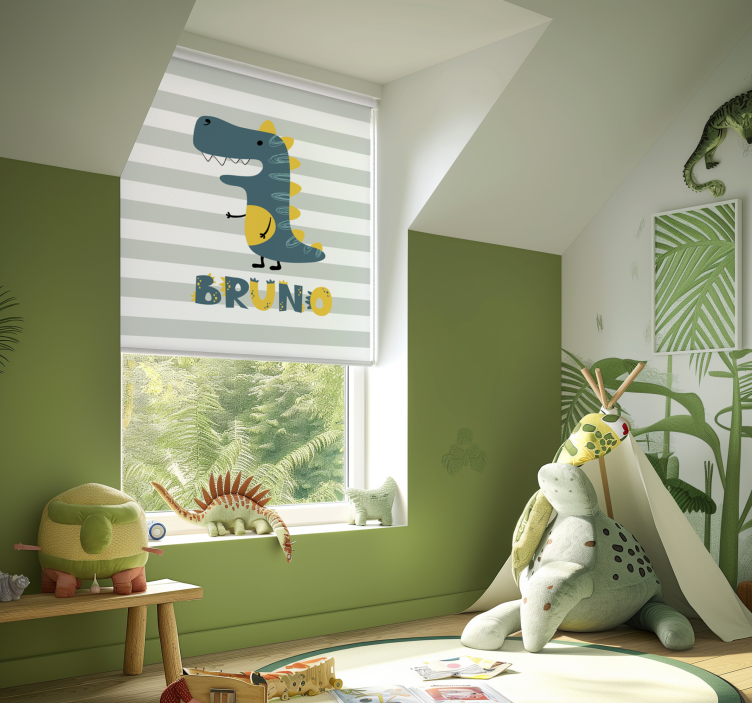 Rollo Fenster Dinosaurier jurassic anpassbar - TenStickers