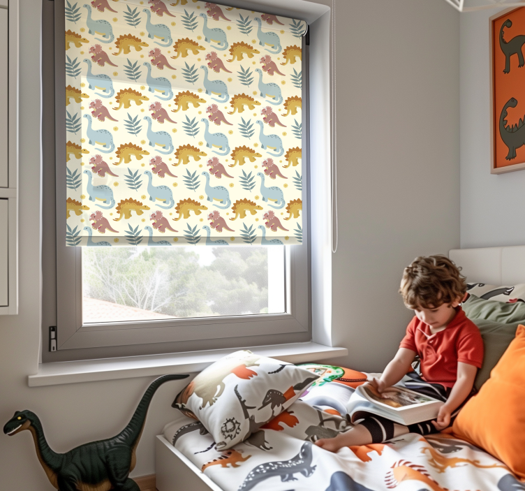 Rollo Fenster Dinosaurier minimalistischer stil - TenStickers