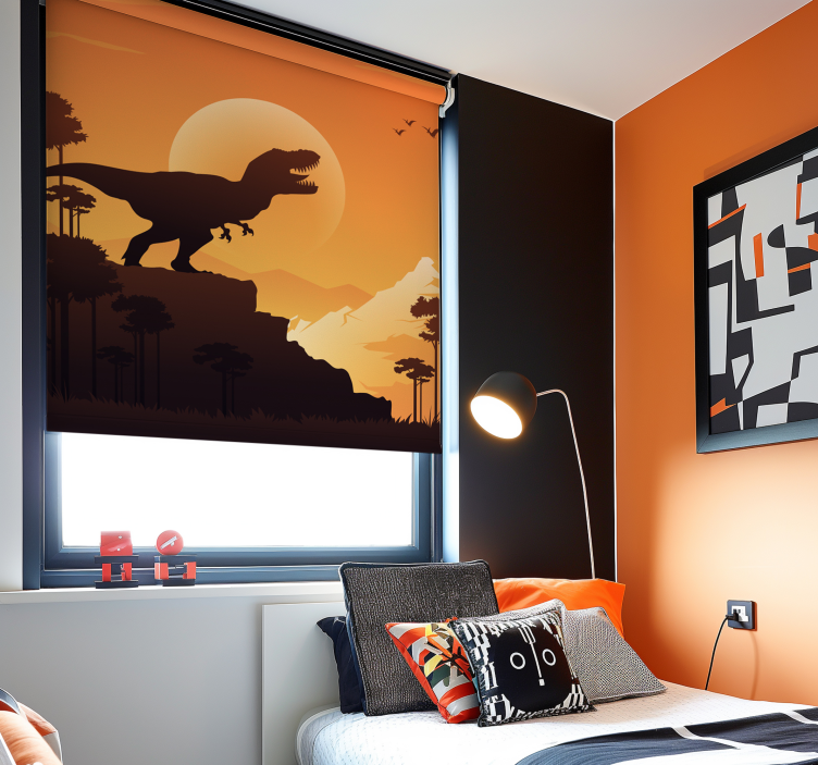 Rollo Fenster Dinosaurier t-rex-silhouette - TenStickers
