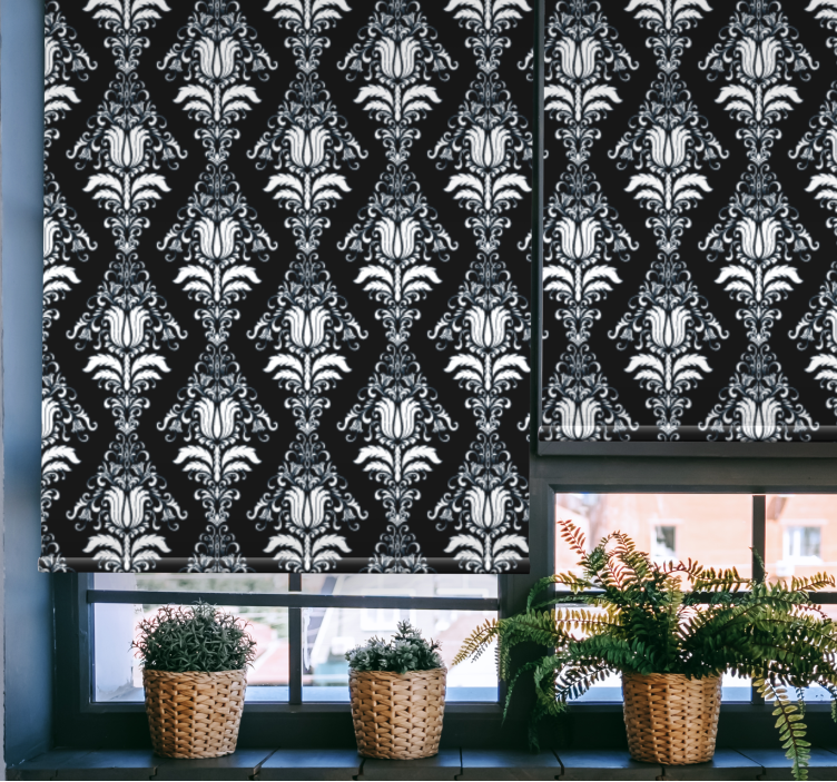 Rollo fenster elegant mit zeitlosem botanischen muster - TenStickers
