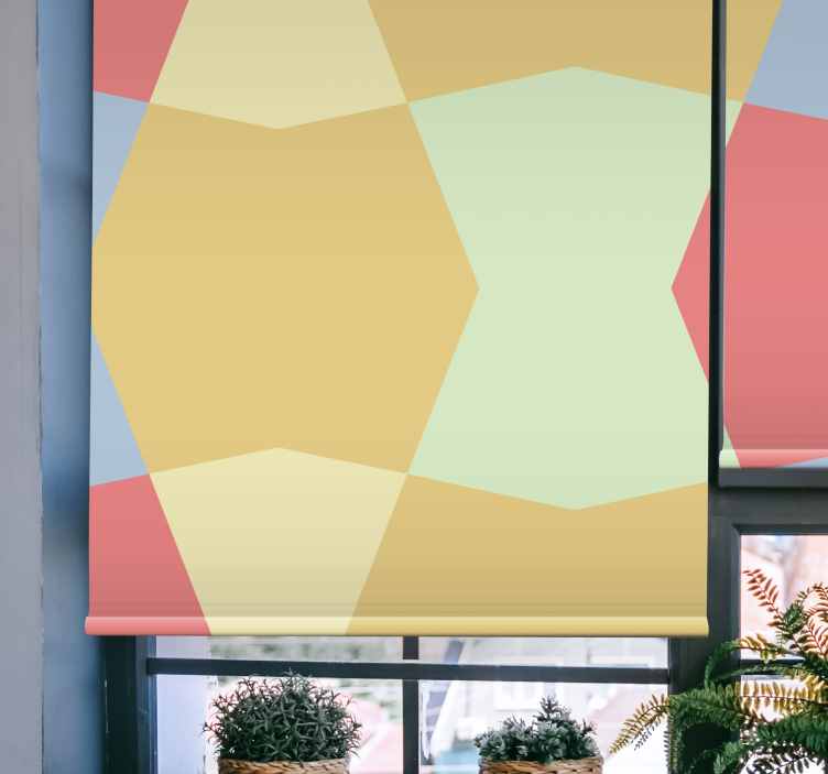 Rollo Fenster Farben geometrische pastellfarben - TenStickers