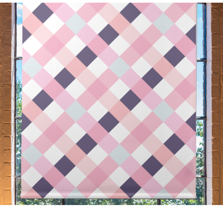 Fenster Rollo Modern rautenmuster harmonie - TenStickers