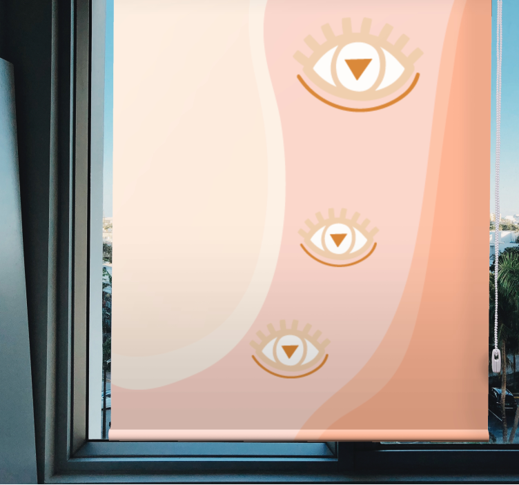 Rollo Fenster Originell augen in sanften wellen - TenStickers