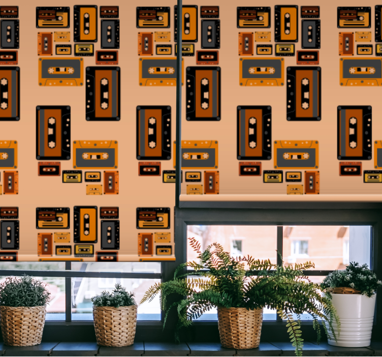 Rollo Fenster Vintagemuster retro-kassetten - TenStickers