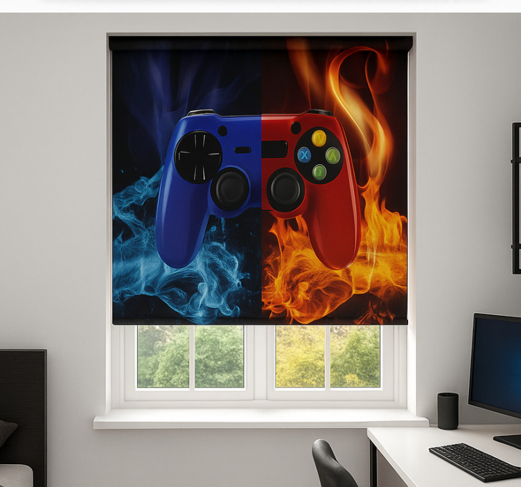 Rollo Fenster Gamer feuer- und eiskonsole - TenStickers