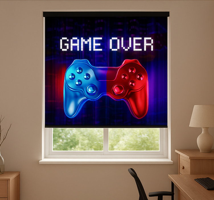 Rollo Fenster Gamer neon-kaskadenspiel vorbei - TenStickers