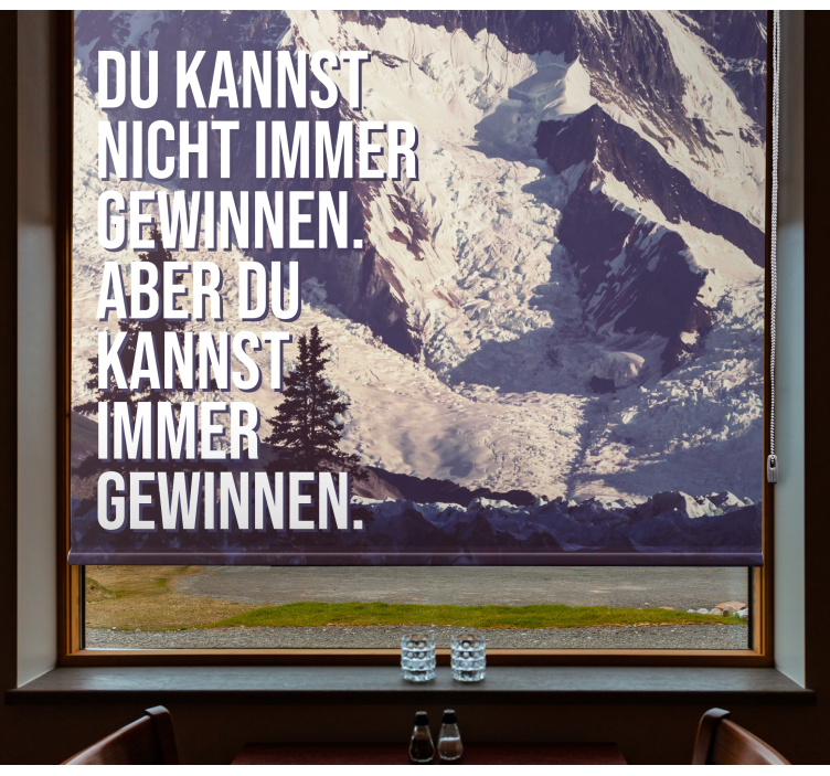 Rollo Fenster Home Office immer gewinnen berggipfel - TenStickers