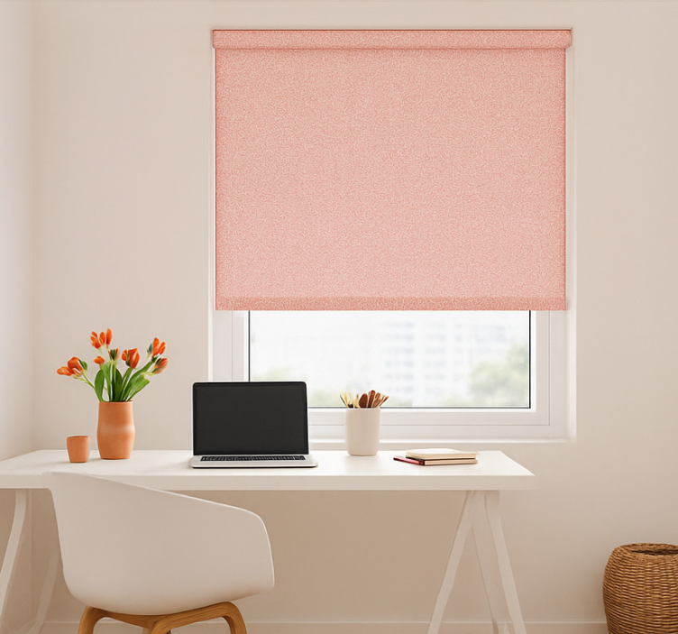 Rollo fenster home office mit niedlichem pinken muster - TenStickers