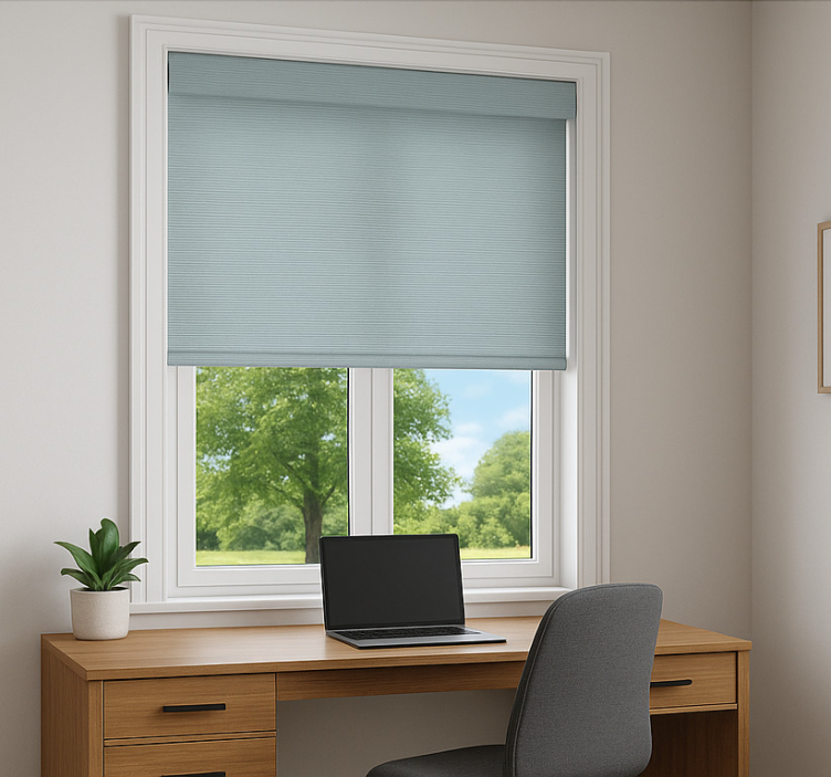 Rollo fenster home office trendy blau - TenStickers