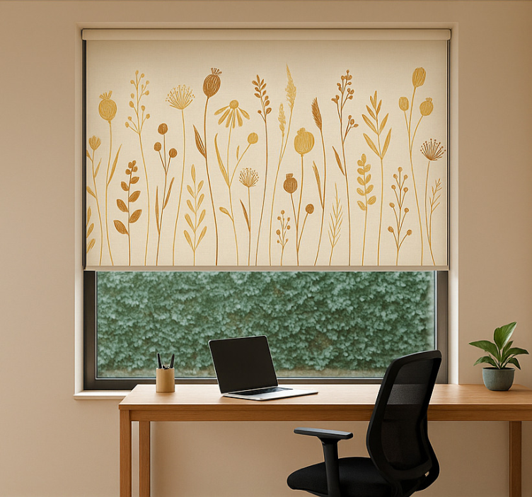 Rollo fenster home office trendy must-have beige - TenStickers