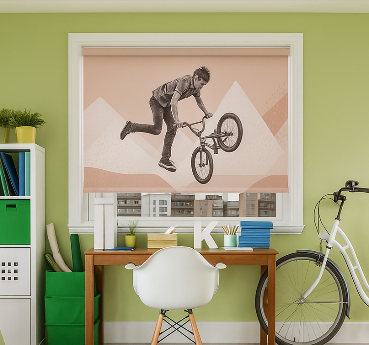Rollo Fenster Jugendzimmer bmx-stunt-action - TenStickers