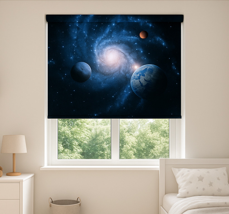 Rollo Fenster Jugendzimmer kosmische spiralgalaxie - TenStickers