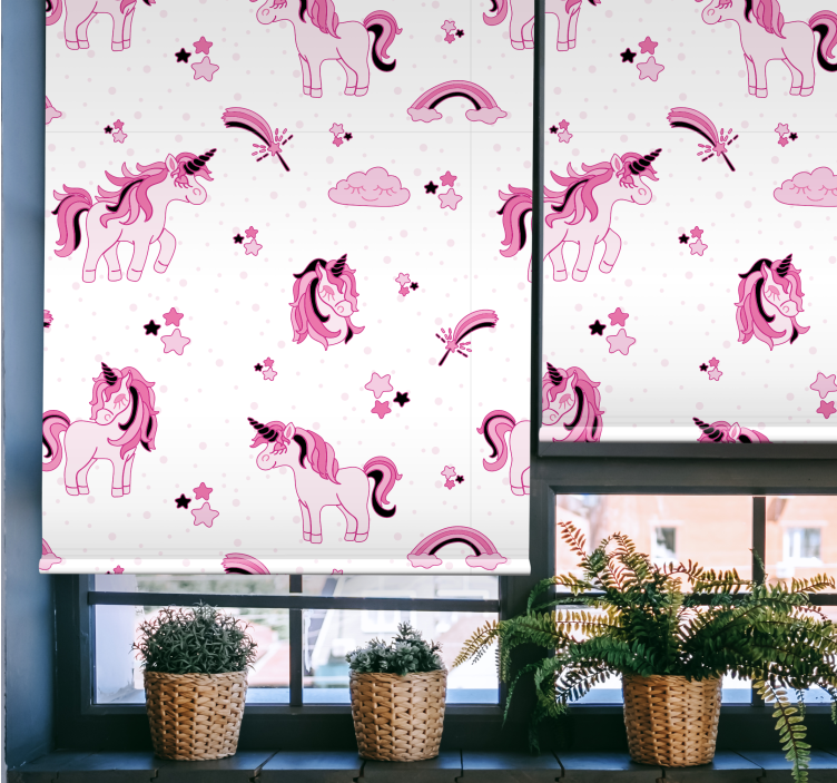 Rollo Fenster Kinderzimmer einhorn-fantasie-druck - TenStickers