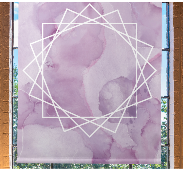 Rollo Fenster mit Muster aquarella eleganter stern - TenStickers