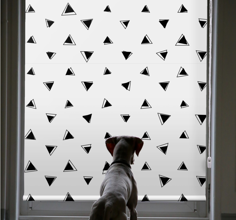Rollo Fenster mit Muster dreieckiges musterdesign - TenStickers