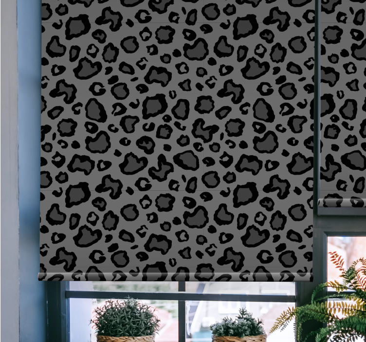 Rollo Fenster mit Muster eleganz im animalprint - TenStickers