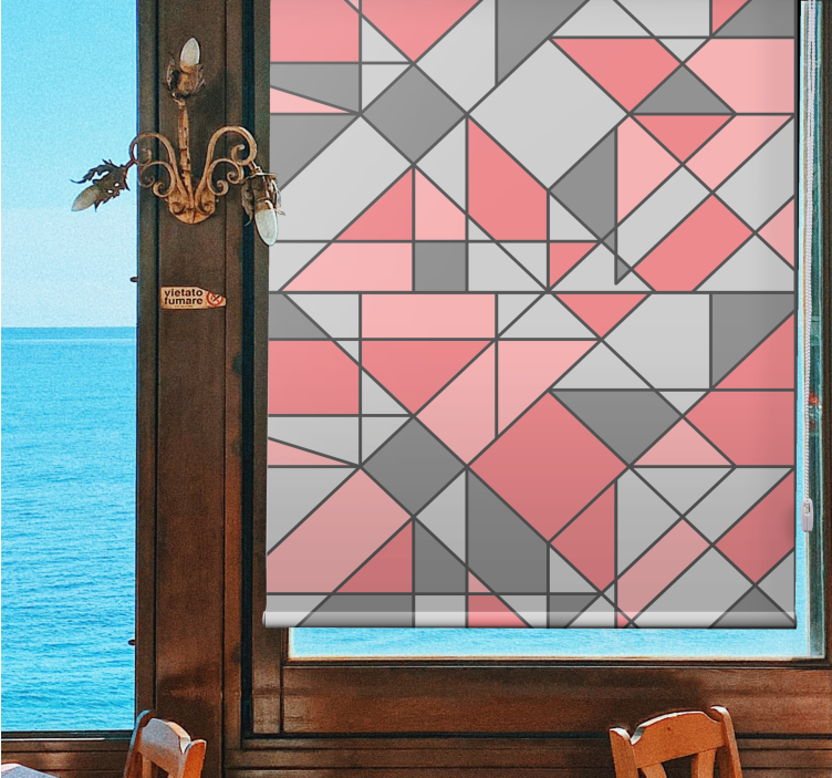Rollo Fenster mit Muster geometrische formanordnung - TenStickers
