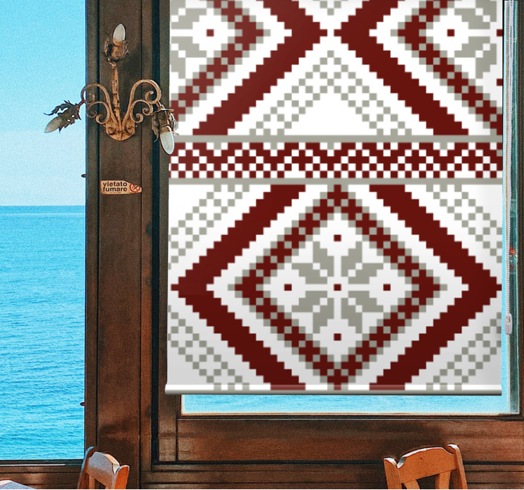 Rollo Fenster mit Muster geometrisches textilmuster - TenStickers
