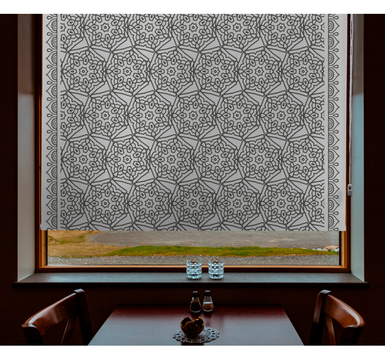 Rollo fenster mit muster in filigranem geometrischen design - TenStickers