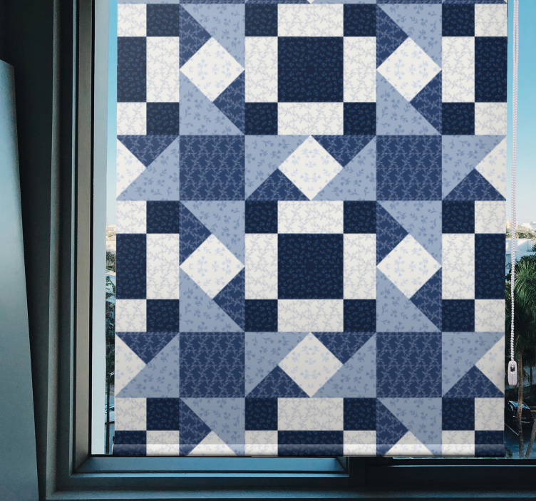 Rollo fenster mit muster in patchwork geometrisch - TenStickers
