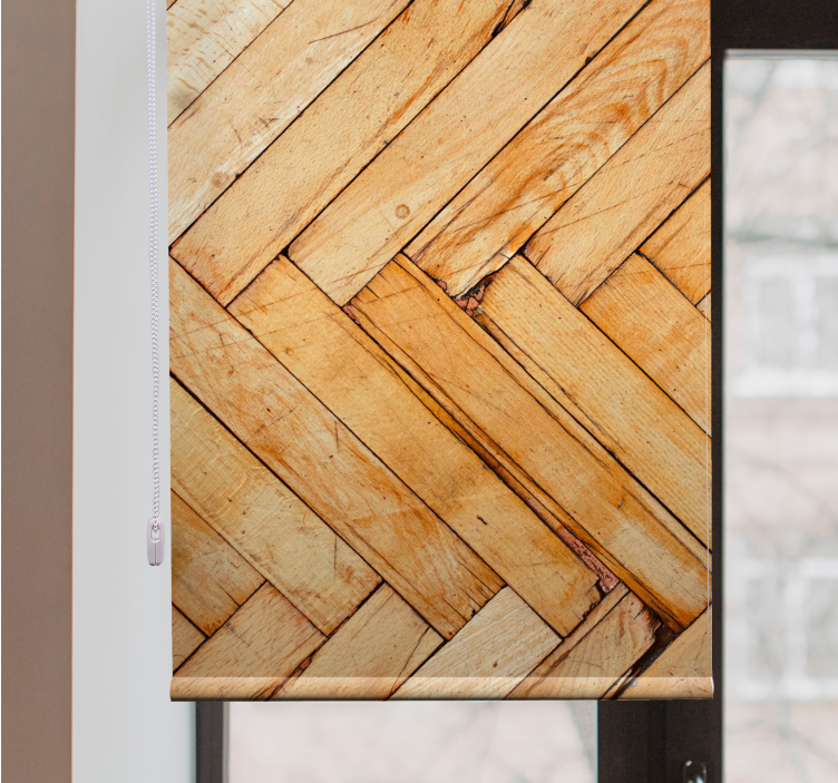 Rollo Fenster mit Muster natürliches holzmuster - TenStickers